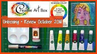 CREATIVE ART BOX UNBOXING + REVIEW ~ October 2016 ~ Acrylic Paint Illustration