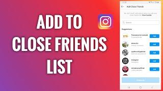 How To Add People To Your Close Friends List On Instagram