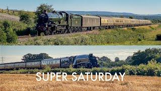 4 Railtours in 1 day featuring 7029 Clun Castle, 60007 Sir Nigel Gresley, 2 diesels & WSR action!