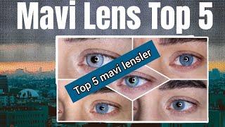 MAVİ LENSLER TOP 5 LİSTEM EN MAVİ 5 ADET LENS! MUTLAKA İZLE! #hypnoselens #rainbow #versace #fxeyes