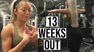 13 weeks out! Delts & Triceps, prep update ! IFBB bikini pro vlogs