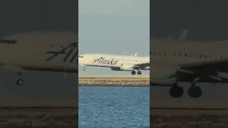 Smooth Landing |  Alaska Airlines | San Francisco International Airport  #aviation