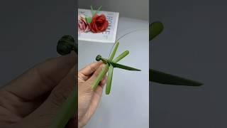 How to Make a Palm Leaf Dragonfly | Simple DIY Craft Tutorial  #PalmLeafCraft #DIYDragonfly