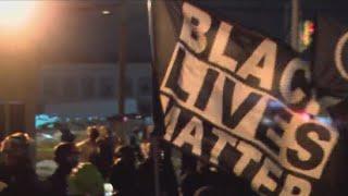 Daniel Prude protesters arrive at Public Safety Building in Rochester after marching onto 490