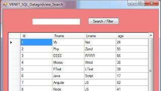 VB.NET And SQL - Datagridview Search Data Using Visual  Basic .Net [ with source code ]