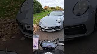 Motorbike Smashes Into Porsche