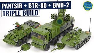 Sluban Pantsir S1 - BTR-80 - BMD-2 w/ more Detail & Interior - 2in1 Builds