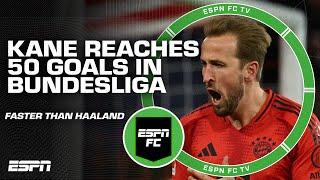 Harry Kane reaches 50 Bundesliga goals 7 GAMES FASTER than Erling Haaland  ESPN FC reacts