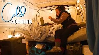 LAST DAYS living in a van without insulation | winter van life