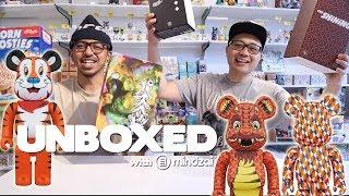 We unbox 10 different 400% Bearbricks!!! - Unboxed EP58