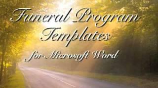 Free Funeral Program Template - Funeral Programs