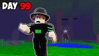 I Survived 100 DAYS In a Roblox Forest..(Gone Wrong)