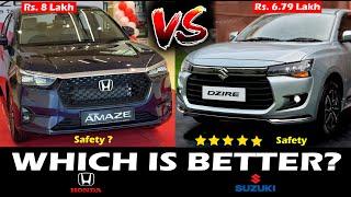 2024 HONDA AMAZE VS MARUTI DZIRE  MEGA COMPARISON