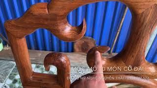 Bộ ghế móc mỏ gỗ gụ 10 món cỡ đại