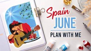 JUNE Art Travel Journal Setup 2023  PLAN WITH ME Spain