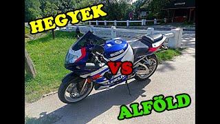 Alföldi "szerpentinek.." 01#   Hegyek vs Alföld  Suzuki Gsxr-750