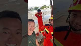 “消防技能学习中，加油！哈哈”#教官