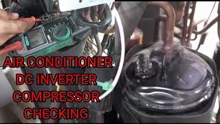 How to test inverter compressor with digital multimeter. how to check inverter compressor. Dc