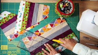 Easy patchwork trick For beginners | Sewing with pieces of fabric