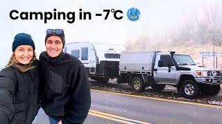 Winter Camping in the SNOW! Caravanning from Uluru to the Snowy Mountains Australia! [EP61]