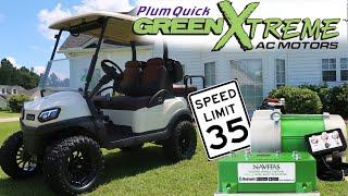 How To Make Golf Cart Run 35 MPH |  Navitas 5kw AC Conversion on Club Car Precedent | Plum Quick