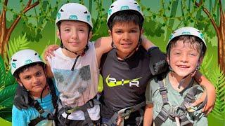 Adventure Park for Kids ️ Tree Surfing Rope Course 🪢 Sports for Kids | Fun Educational Videos