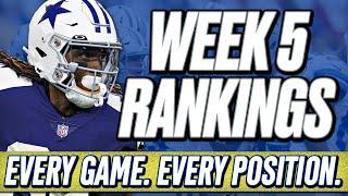 Week 5 Rankings | All Positions & All Games! | 2024 Fantasy Football Advice