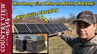 How long can we power our house with the EcoFlow Delta Pro's, Recharging them with Solar?