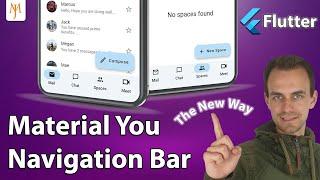 Flutter Tutorial - NEW Material You Navigation Bar | The New Way | Flutter Navigation Bar