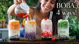 Easy homemade BUBBLE TEA (must-try BOBA)!