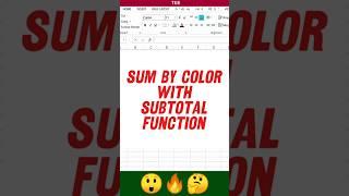 Subtotal Function in Excel| Data entry Tricks #excel #exceltricks #data #shorts