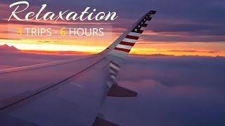 Airplane Sounds Compilation | Airplane cabin white noise for Sleeping  | 3 Trips · 6 Hours