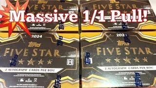 $10,000 1/1 PULL AGAIN?!  NEW RELEASE!  2024 TOPPS FIVE STAR BASEBALL CARDS!