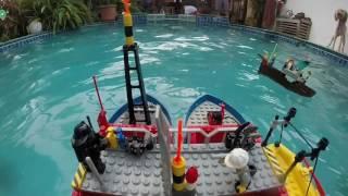 Lego Ship Tries and Fails to Handle Huge Seas