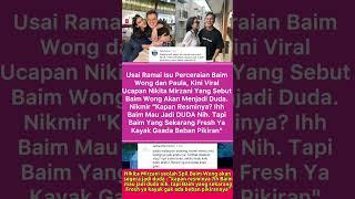 viral ucapan Nikita Mirzani yg sebut Baim wong akan jadi duda#baimwong #paula #nikitamirzani #shorts