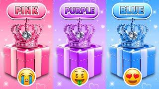 Choose Your Gift...! Pink, Purple or Blue  How Lucky Are You?  Fox Quiz