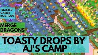 Toasty Drops By AJ's Camp •  Merge Dragons Visting Friends Camps 