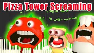 Pizza Tower Screaming but it's MIDI (Auditory Illusion) | Pizza Tower Screaming  Piano sound