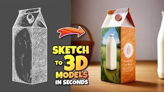 How to Turn your Rough Sketches into 3D Images using BACKGROUND DIFFUSION in PromeAI!