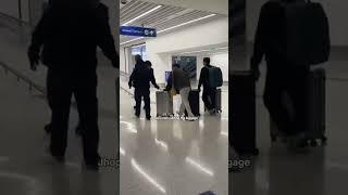 Jhope cutely sliding the luggage ️