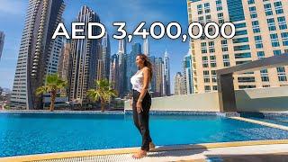 inside a aed 3,400,000 dubai marina apartment with amazing views