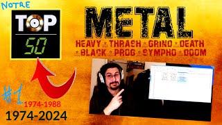 Top 50 METAL ! 1974/2024 (partie 1 : 1974/1988)