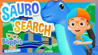 Blippi Searches Treasure with a Sauropod! | Blippi Plays Roblox! | Educational Gaming Videos