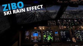 X-Plane 11 | Zibo Mod's Impressive Ski Rain Effect