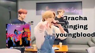 3racha of stray kids singing youngblood by 5 seconds of summer