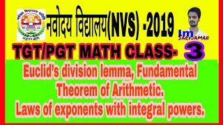 NVS TGT MATH CLASS-3|Laws of exponents with integral powers.