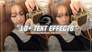 10+ TikTok Text Effects on Alightmotion (preset)