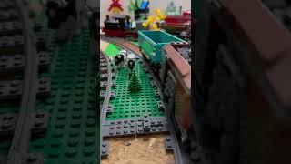 Lot of Lego trains #train #legotrain #bricktrain #lego #legocity #legorailway #crossing #fyp #play