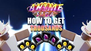 THIS IS THE BEST WAY TO GET GOLD AND GEMS IN THE NEW ROBLOX GAME ANIME SAGA
