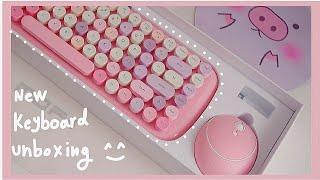  Unboxing Pink MofII Candy Wireless Keyboard + Typing ASMR | Aesthetic iPad/ PC accessories